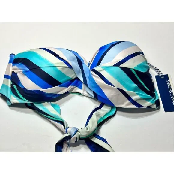 Sonnet Shores NWT size 10 bikini swim top bandeau - Picture 2 of 8